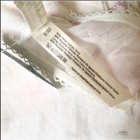 NEW FREE PEOPLE So Into You Embroidered Bralette M - Picture 7 of 7